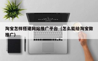 海拉尔淘宝怎样搭建网站推广平台（怎么能给淘宝做推广）